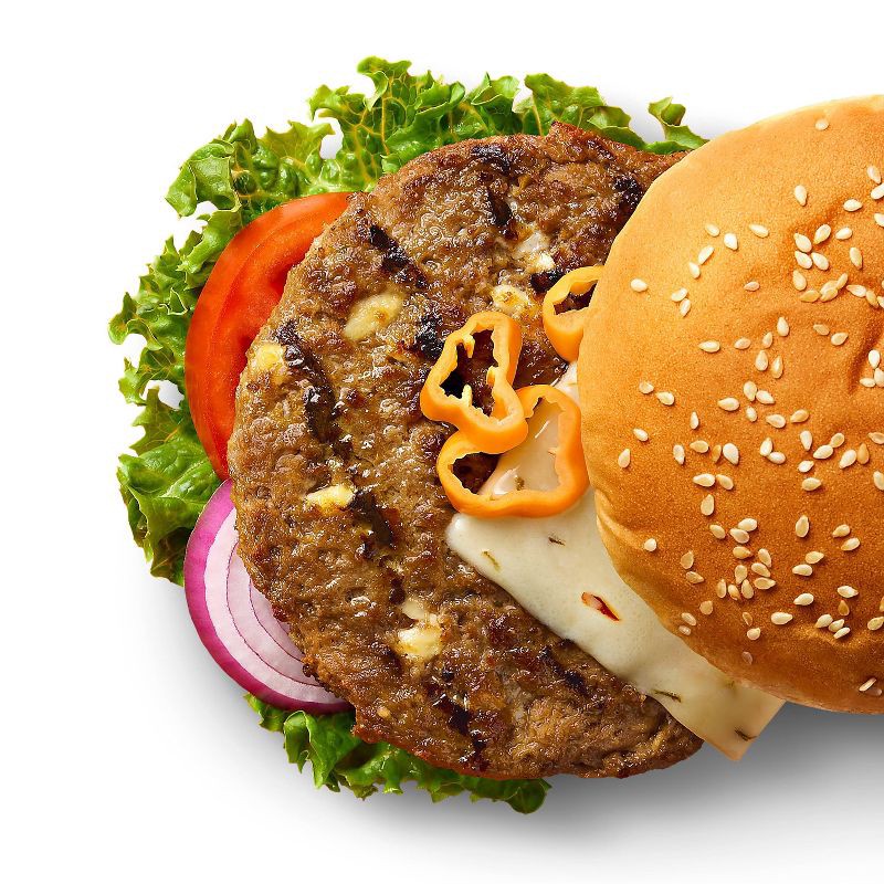 slide 4 of 4, Queso Habanero Beef Patties - Frozen - 32oz/6ct - Good & Gather™, 32 oz, 6 ct