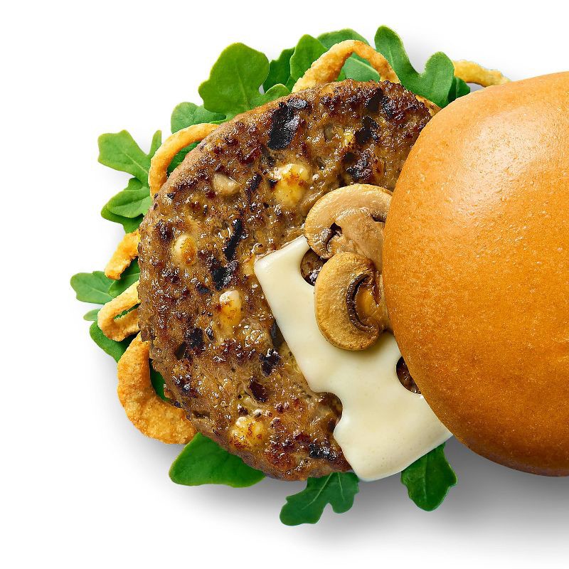 slide 4 of 5, Mushroom Swiss Beef Patties - Frozen - 32oz/6ct - Good & Gather™, 32 oz, 6 ct