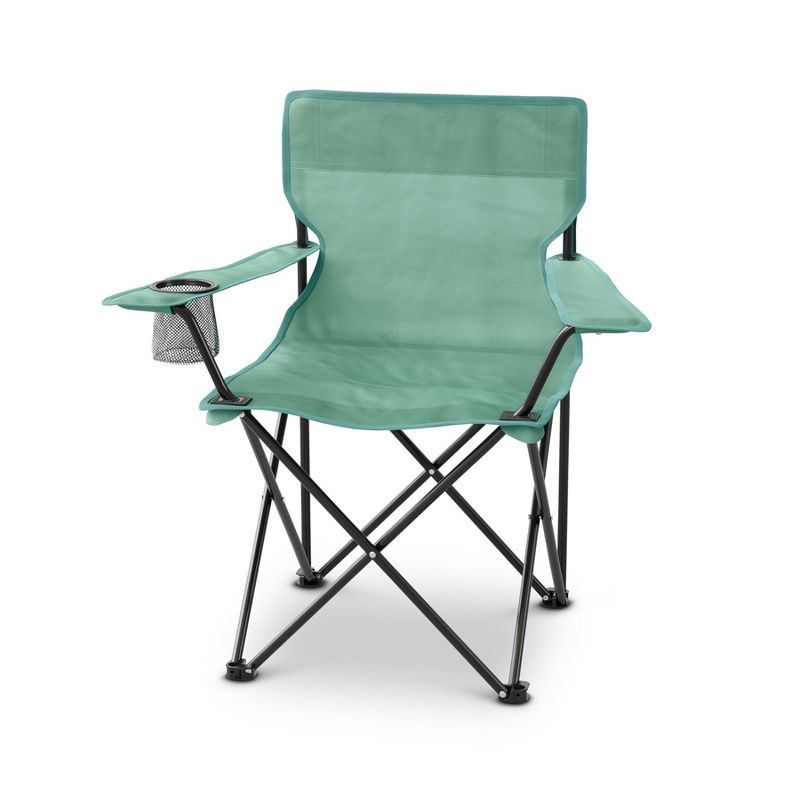 slide 1 of 1, Adult Outdoor Portable Camp Chair Dealworthy™ - Sage Green: Steel Frame, 225 lb Capacity, 225 lb