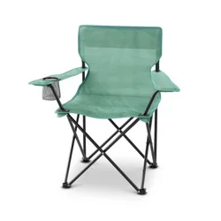 Adult Outdoor Portable Camp Chair Dealworthy™ - Sage Green: Steel Frame, 225 lb Capacity