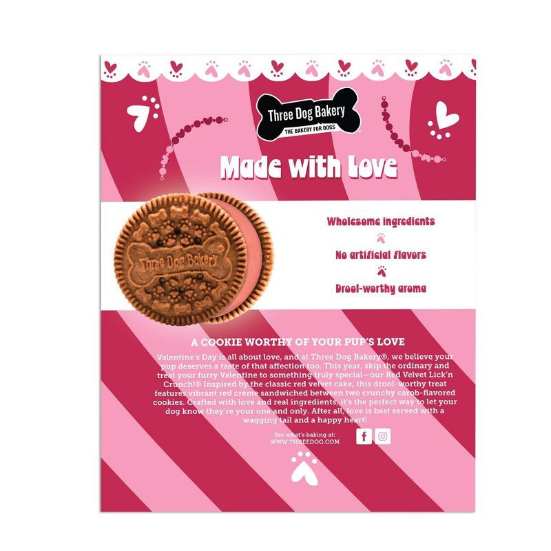 slide 2 of 9, Three Dog Bakery Lick'n Crunch Vanilla Flavor Crunchy Dog Treats - 13oz, 13 oz