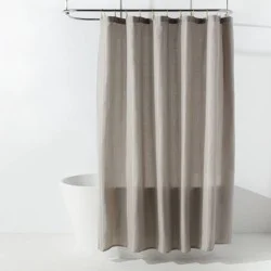 72"x72" Herringbone Fabric Shower Curtain Gray - Room Essentials™