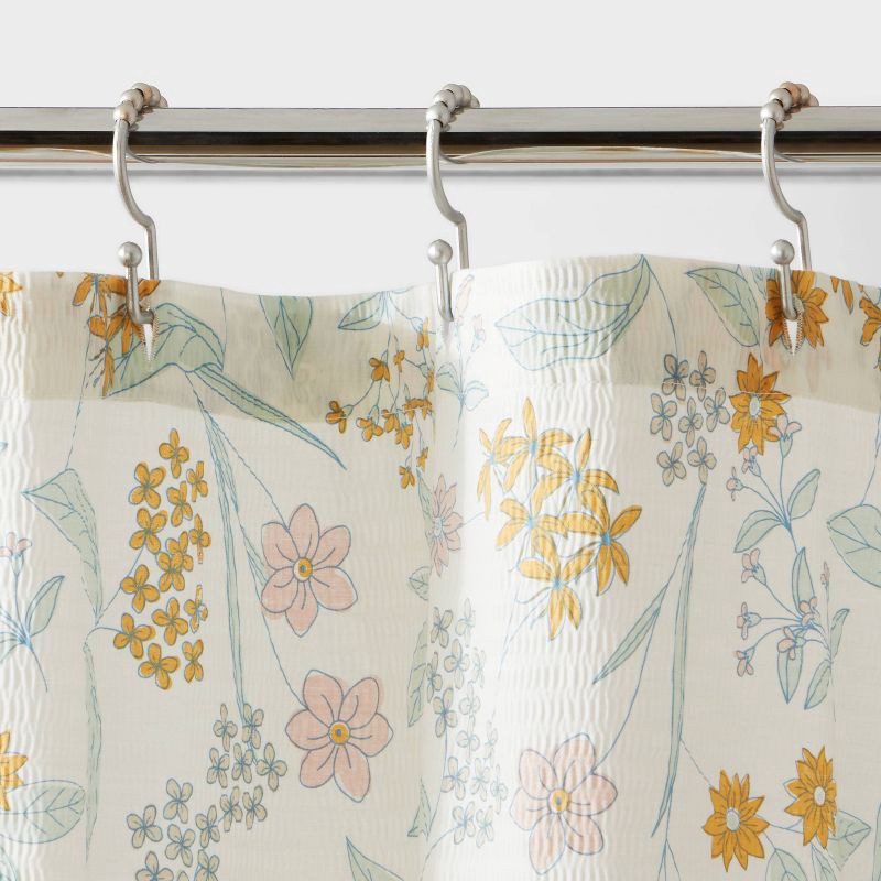 slide 3 of 4, Fabric Floral Shower Curtain - Room Essentials™, 1 ct