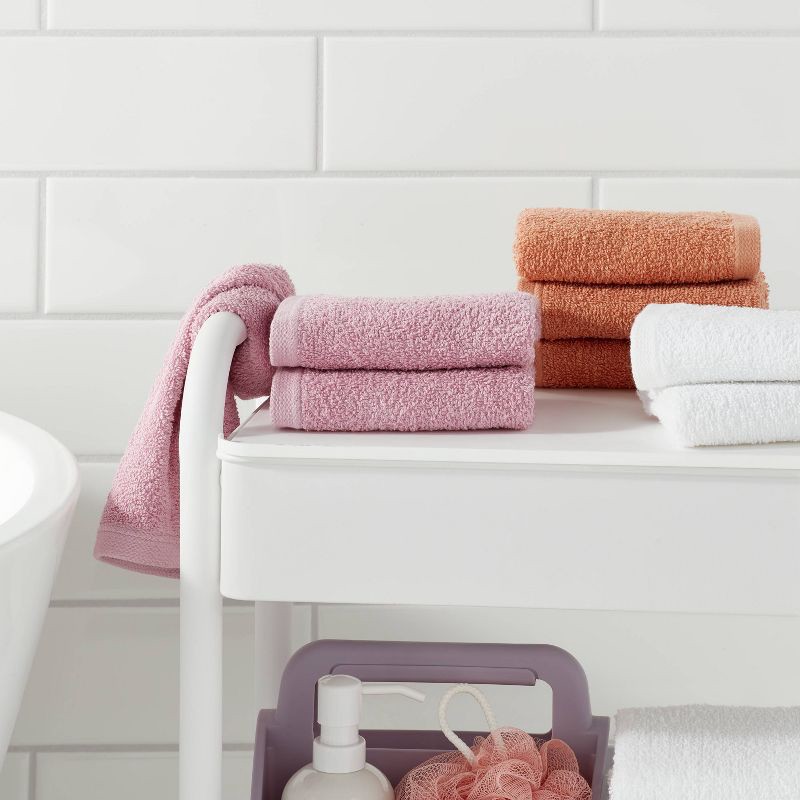 slide 2 of 4, 18pk Everyday Washcloths Pink/Orange/White - Room Essentials™, 18 ct