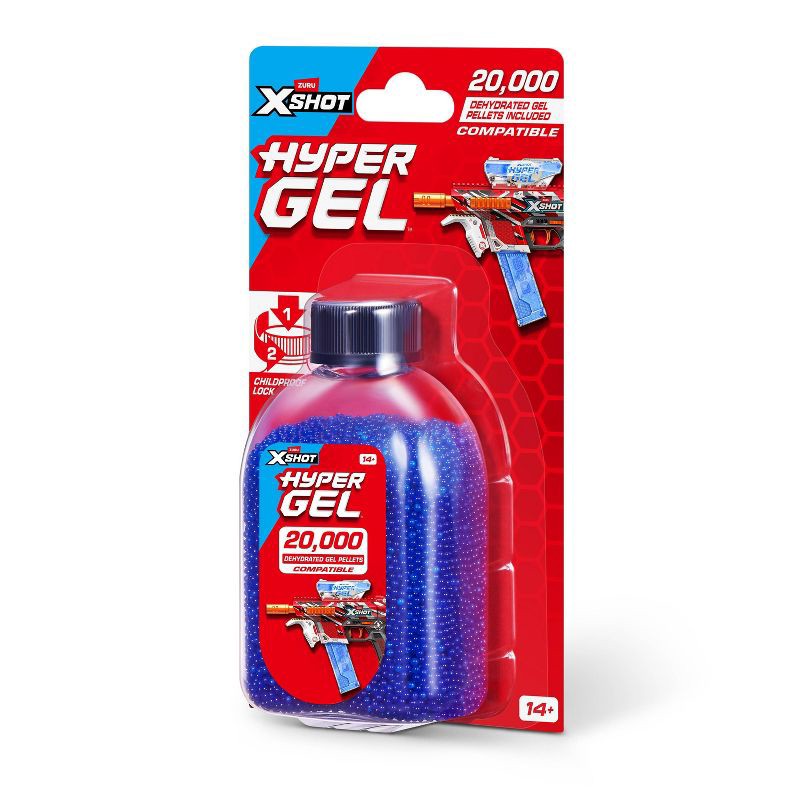 slide 2 of 5, XSHOT Blue Gellets: Toy Blaster Accessories, Polymer, 20000 Pieces, 20000 ct