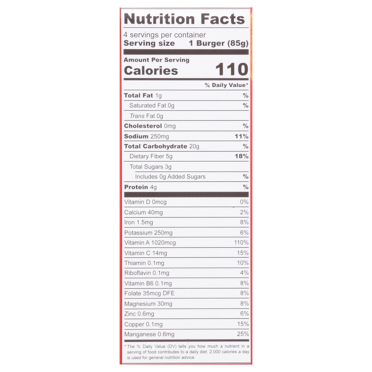 slide 12 of 13, Actual Veggies Sweet Potato Veggie Burger with Chickpea & Quinoa 4 - 3 oz Patties, 12 oz