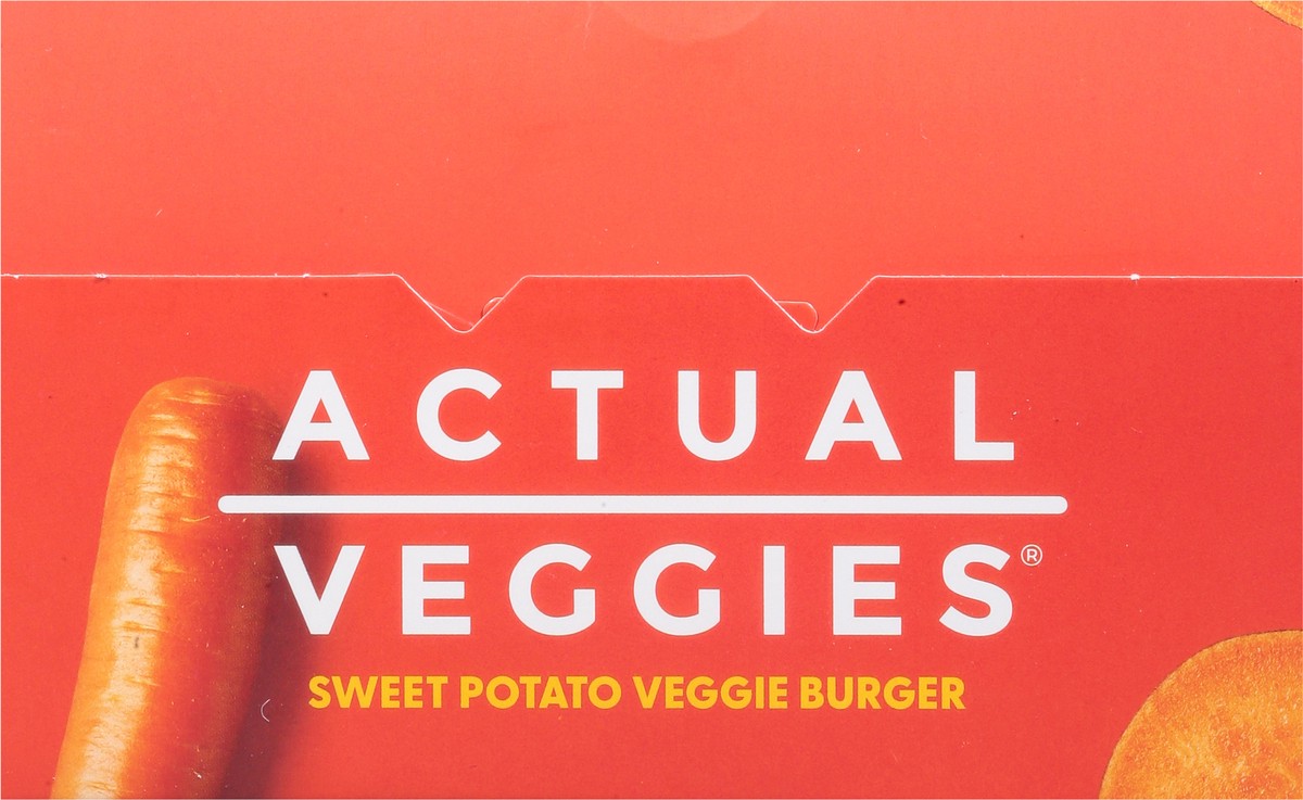 slide 9 of 13, Actual Veggies Sweet Potato Veggie Burger with Chickpea & Quinoa 4 - 3 oz Patties, 12 oz