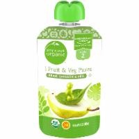 slide 1 of 1, Simple Truth Organic Pear Spinach & Pea Fruit & Veg Puree, 4 oz