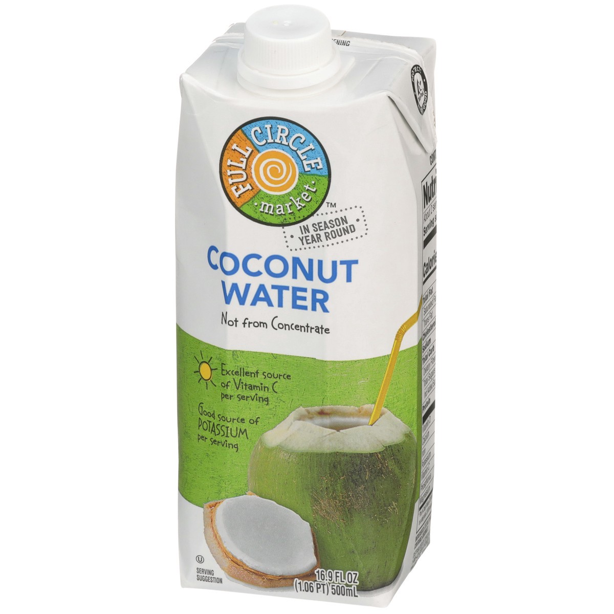 slide 4 of 9, Full Circle Market Pure Coconut Water - 17 oz, 17 oz