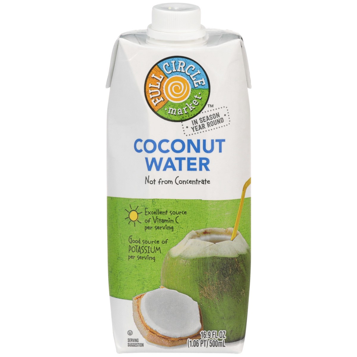 slide 3 of 9, Full Circle Market Pure Coconut Water - 17 oz, 17 oz