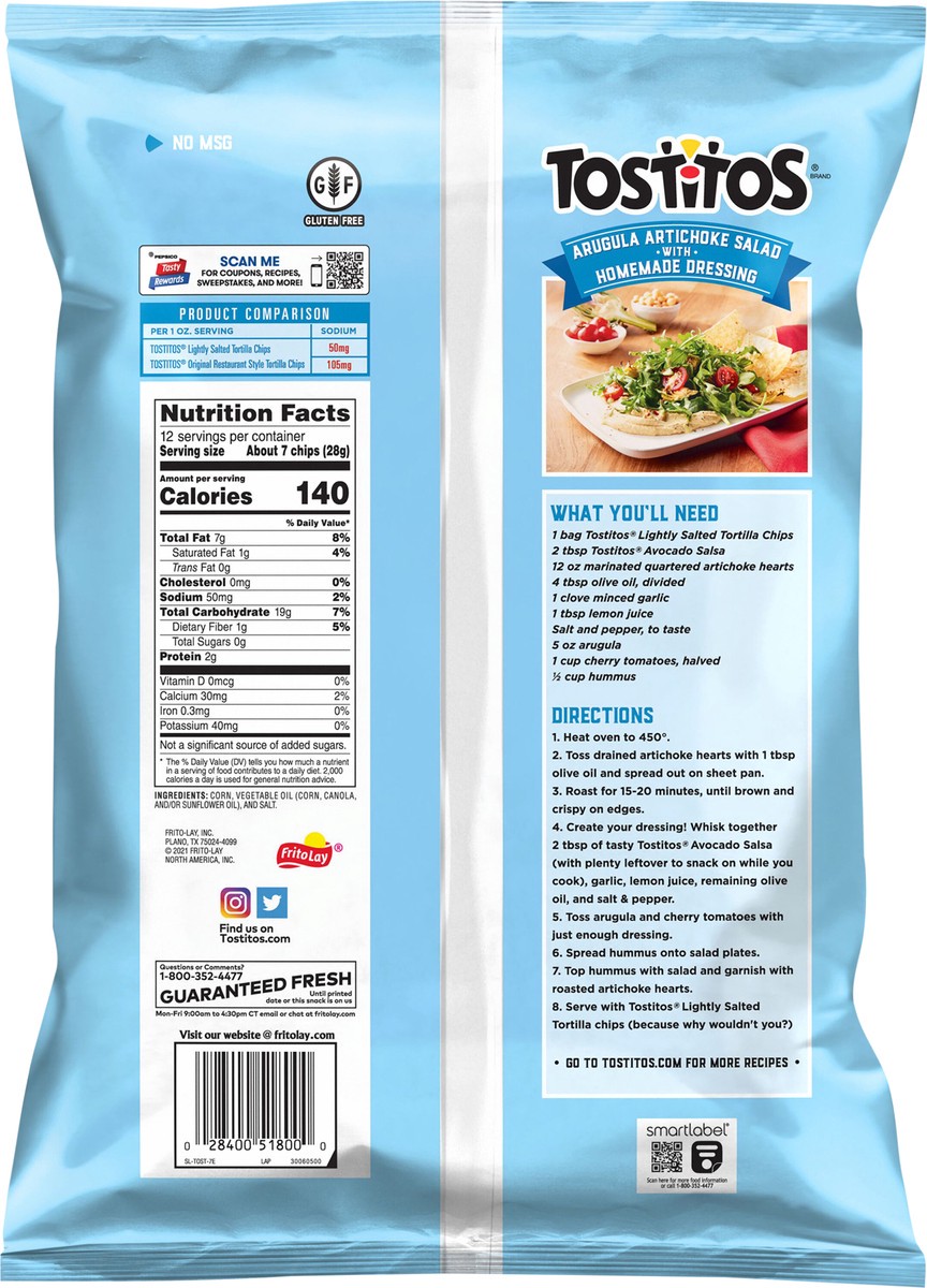 slide 2 of 3, Tostitos Tortilla Chips Lightly Salted 12 Oz, 12 oz