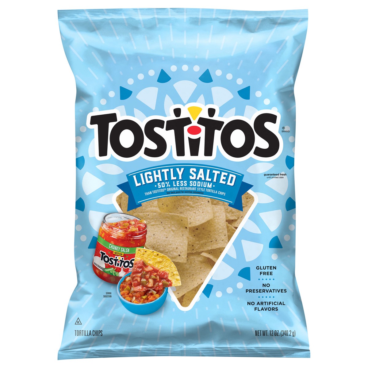 slide 1 of 3, Tostitos Tortilla Chips Lightly Salted 12 Oz, 12 oz