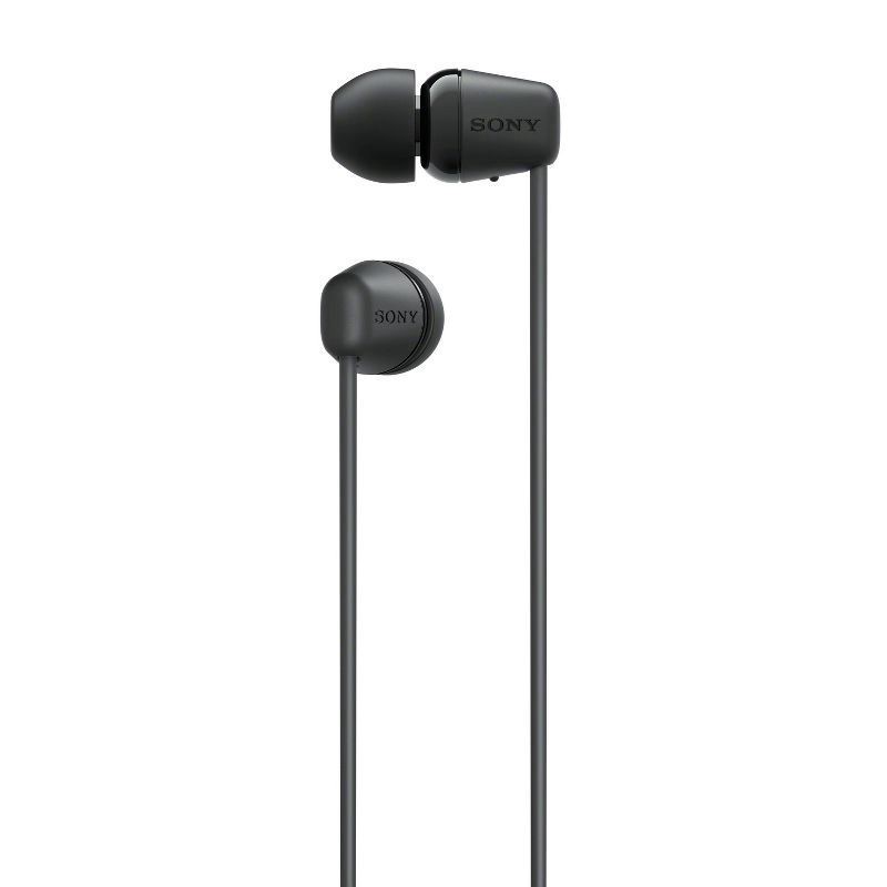 slide 2 of 6, Sony Wi-C100 - Earphones With Mic - In-Ear - Neckband - Bluetooth - Wireless - Black, 1 ct