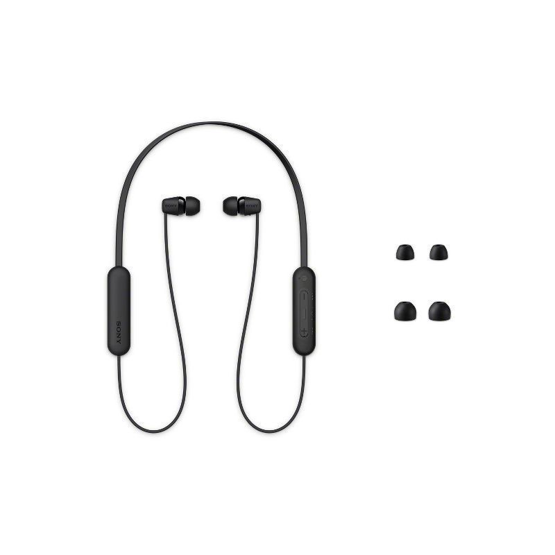 slide 3 of 6, Sony Wi-C100 - Earphones With Mic - In-Ear - Neckband - Bluetooth - Wireless - Black, 1 ct