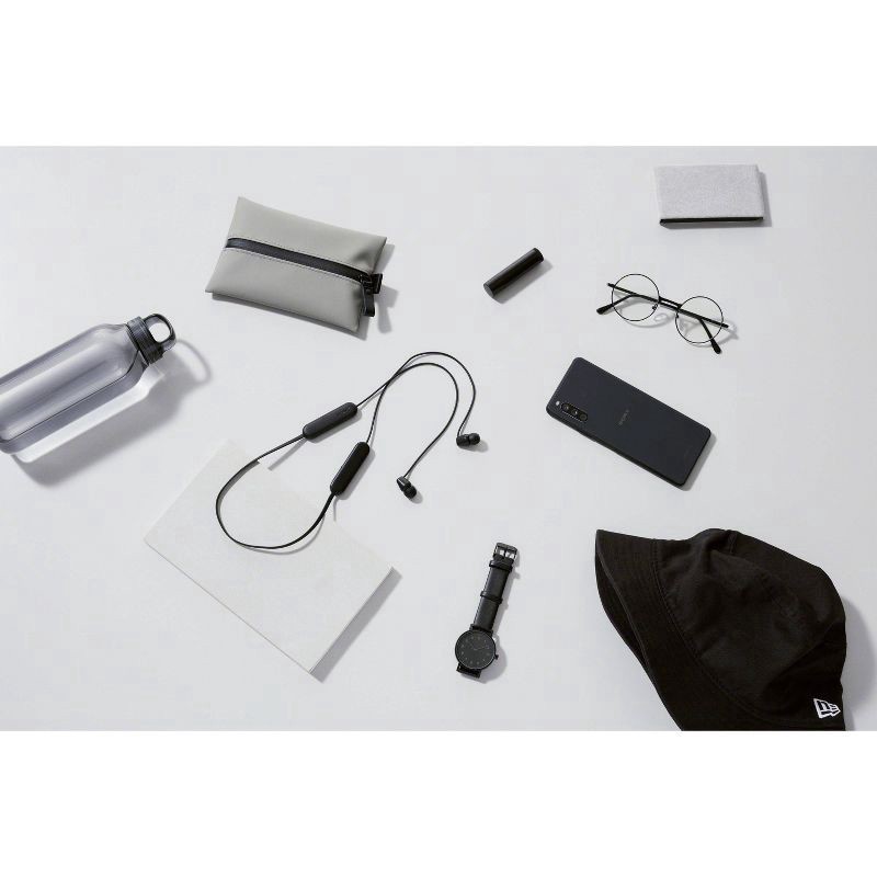 slide 5 of 6, Sony Wi-C100 - Earphones With Mic - In-Ear - Neckband - Bluetooth - Wireless - Black, 1 ct
