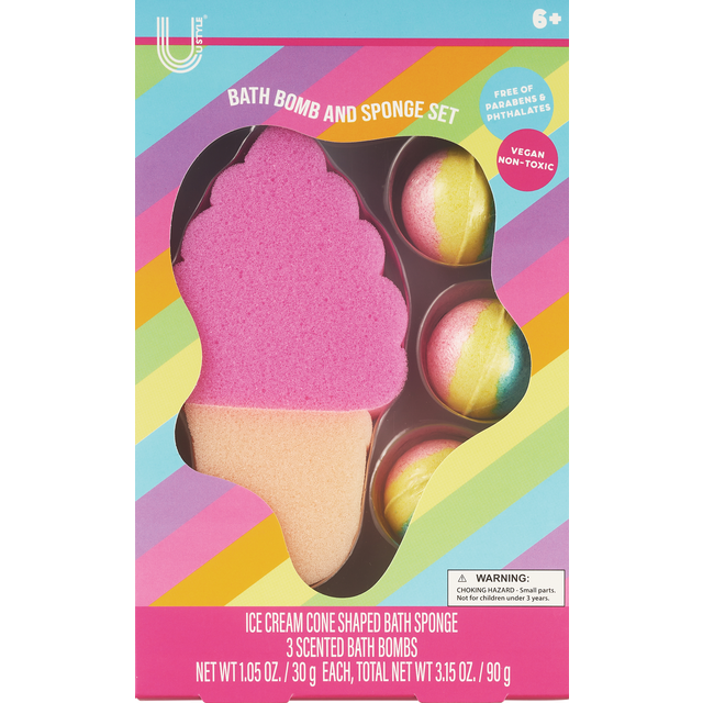 slide 1 of 1, U Style Ice Crm Bth Bmb Spnge Set, 1 ct