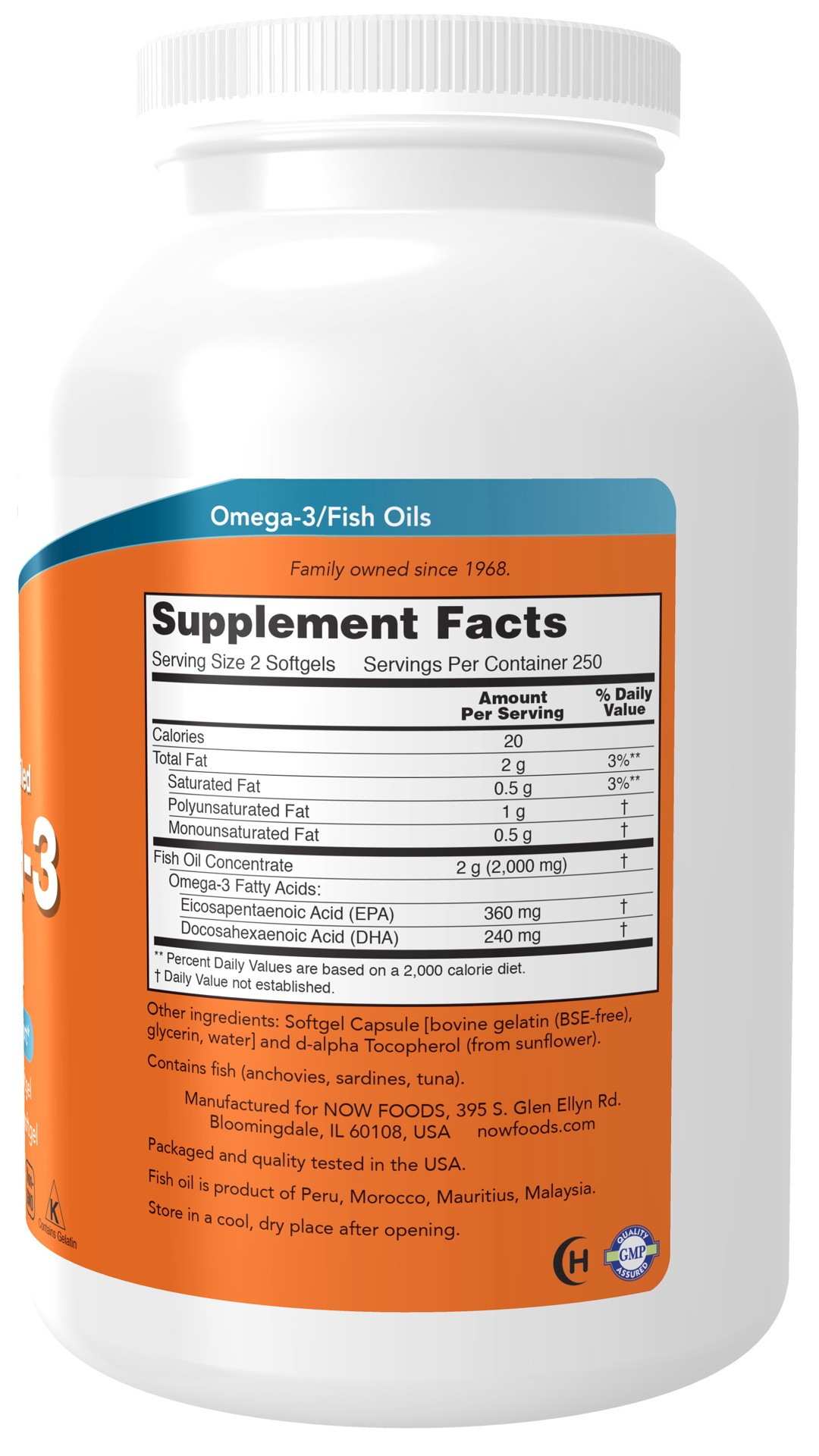 slide 2 of 4, NOW Supplements, Omega-3 180 EPA / 120 DHA, Molecularly Distilled, Cardiovascular Support*, 500 Softgels, 500 ct