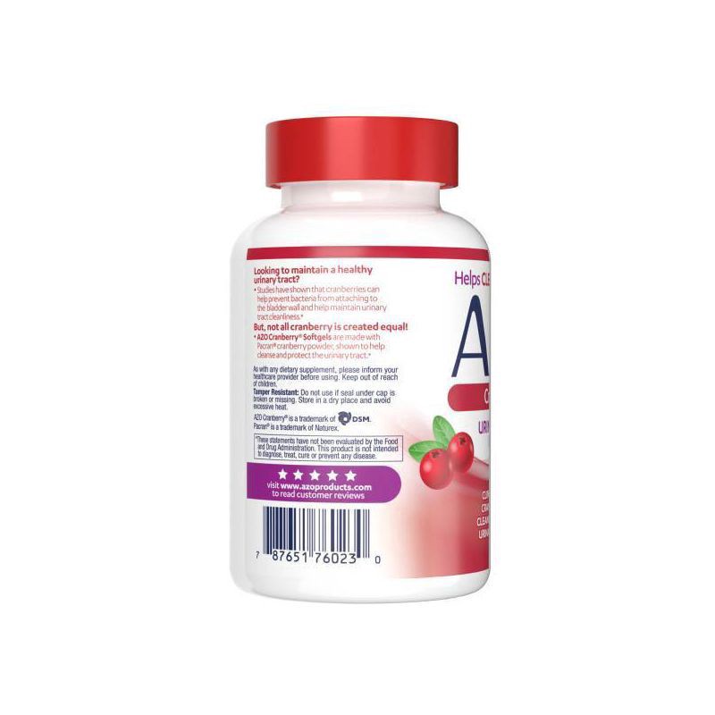 slide 6 of 7, AZO Cleanse + Protect Cranberry Softgels for Urinary Tract Health- 120 ct, 120 ct