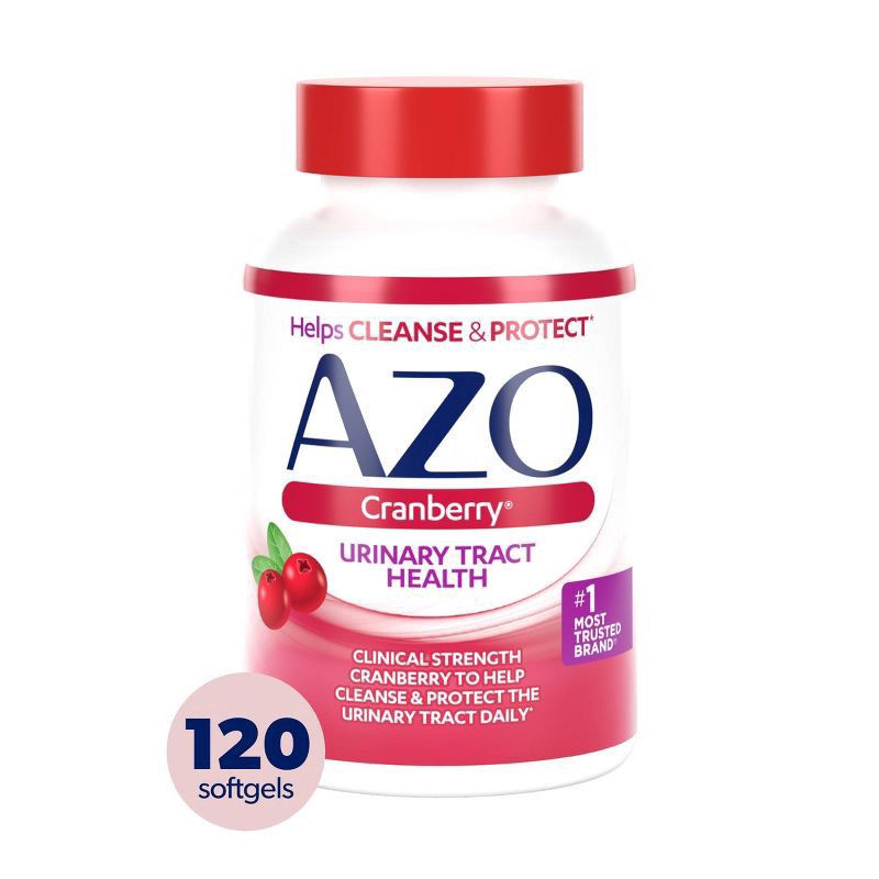 slide 1 of 7, AZO Cleanse + Protect Cranberry Softgels for Urinary Tract Health- 120 ct, 120 ct