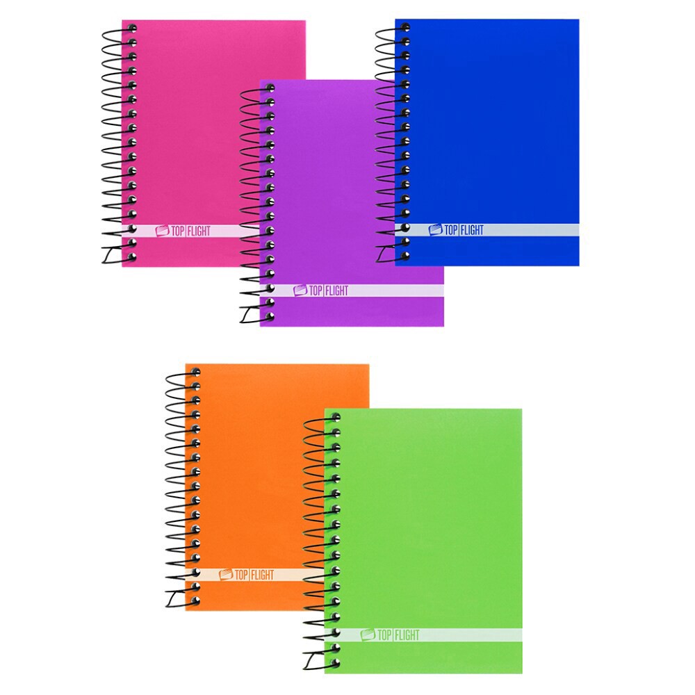 slide 2 of 2, Top Flight Boss Narrow Rule Wire Bound Notebook Assorted, 180 ct