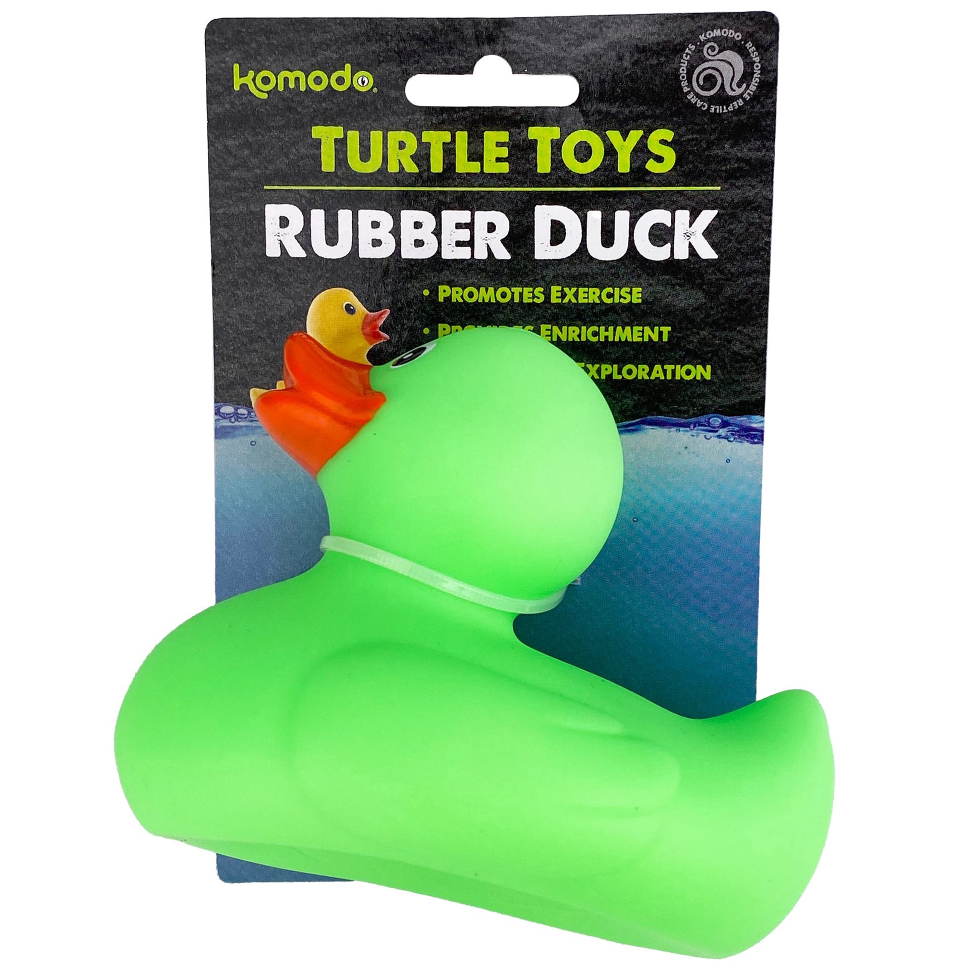 slide 1 of 1, Multipet Komodo Assorted Rubber Duck Turtle Toy, Medium, 1 ct