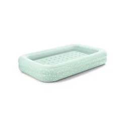 Intex Kids' 10" Toddler Travel Manual Pump Air Mattress - Light Mint Green: Inflatable Bed for Indoor/Outdoor Use