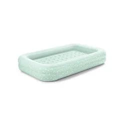 Intex Kids' 10" Toddler Travel Manual Pump Air Mattress - Light Mint Green: Inflatable Bed for Indoor/Outdoor Use