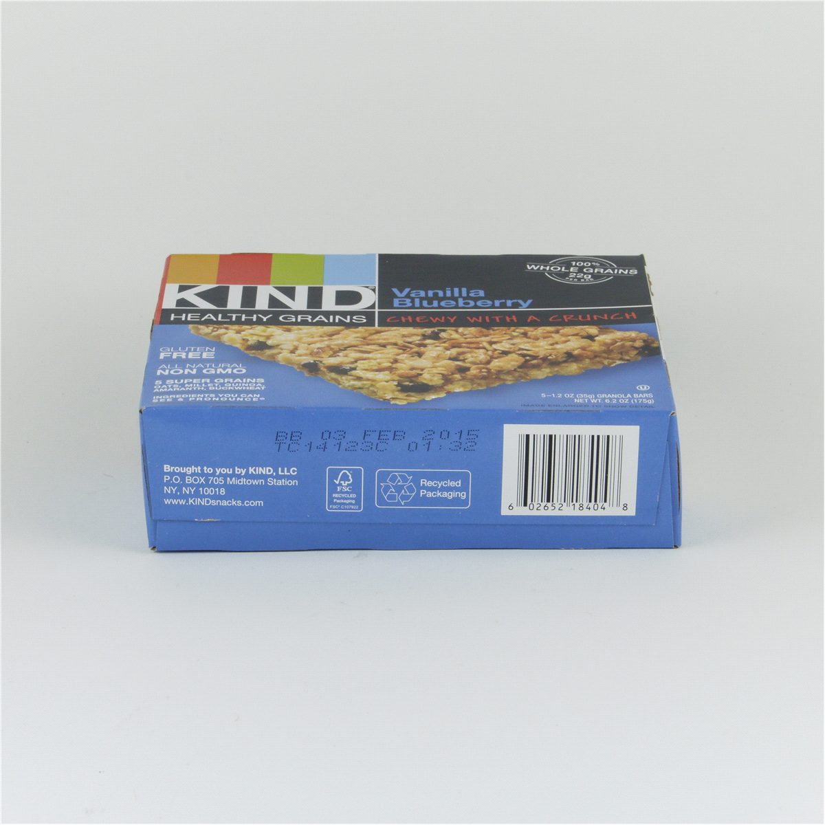 slide 3 of 6, Kind Healthy Grains Vanilla Blueberry Granola Bars, 5 ct; 1.24 oz