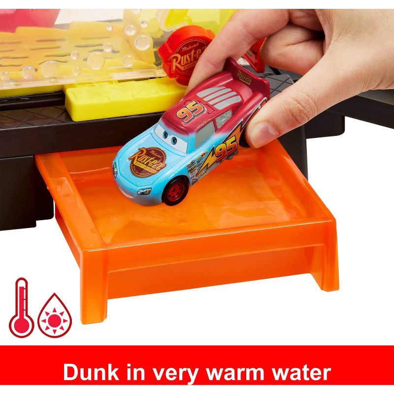 slide 4 of 6, Disney and Pixar Cars Color Changer Race Ready Car Wash Playset & Color Changing Lightning McQueen, 1 ct