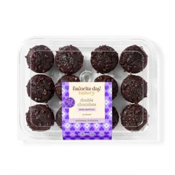 Valentine's Double Chocolate Mini Muffin - 11.8oz/12ct - Favorite Day™