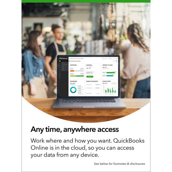 slide 7 of 10, Quickbooks Online Essentials 2023 For Pc, 3-Month Subscription, Windows 10, Product Key, 1 ct