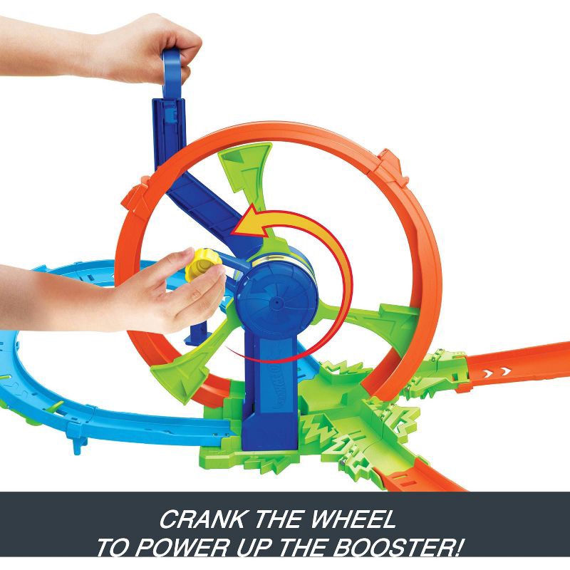 slide 3 of 6, Hot Wheels Rapid Launch & Loop Playset with 1:64 Scale Die-Cast Toy Car, Crash & Track Set - 47pk, 47 ct