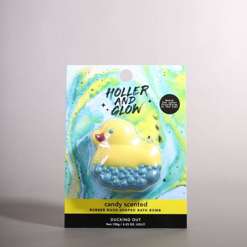 slide 4 of 4, Holler and Glow Yellow Duck Bath Bombs - 4.23oz, 4.23 oz