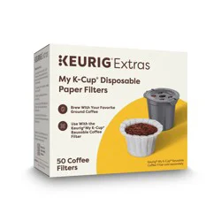 Keurig 50pk Paper Disposable Coffee Filters White