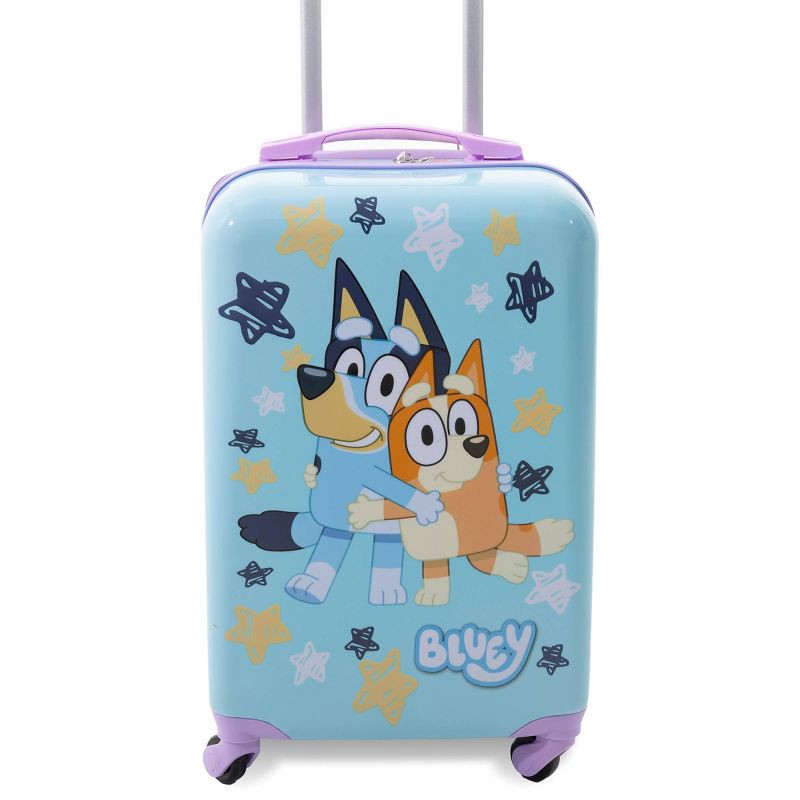 slide 2 of 8, Bluey Hardside Carry On Spinner Suitcase - Blue, 1 ct