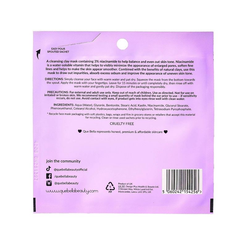 slide 3 of 5, Que Bella 3% Niacinamide Clay Mask - 0.4oz, 0.4 oz
