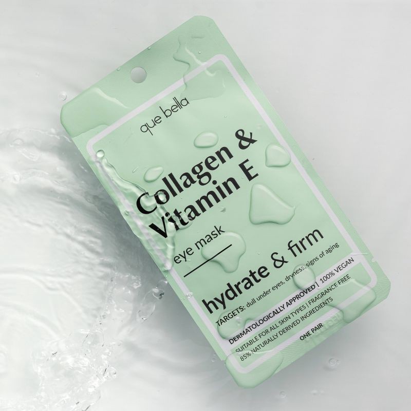 slide 2 of 8, Que Bella Collagen & Vitamin E Eye Mask - 2ct, 2 ct