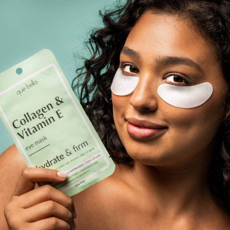 slide 4 of 8, Que Bella Collagen & Vitamin E Eye Mask - 2ct, 2 ct