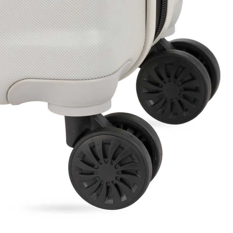 slide 9 of 10, SWISSGEAR Cascade Hardside Carry On Spinner Suitcase - Sustained Gray: Tear-Resistant, 8 Wheels, 1 ct
