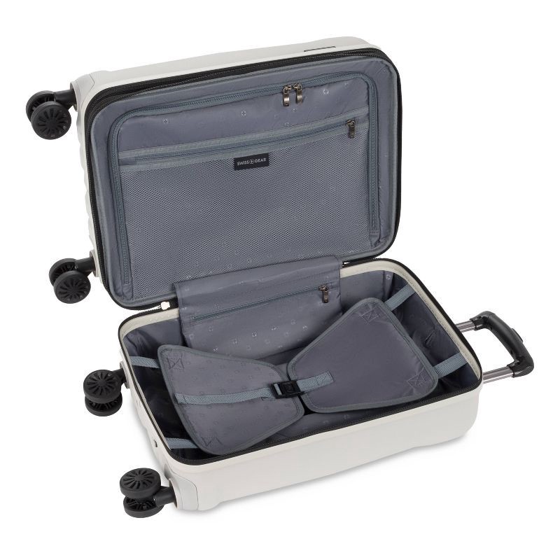slide 10 of 10, SWISSGEAR Cascade Hardside Carry On Spinner Suitcase - Sustained Gray: Tear-Resistant, 8 Wheels, 1 ct