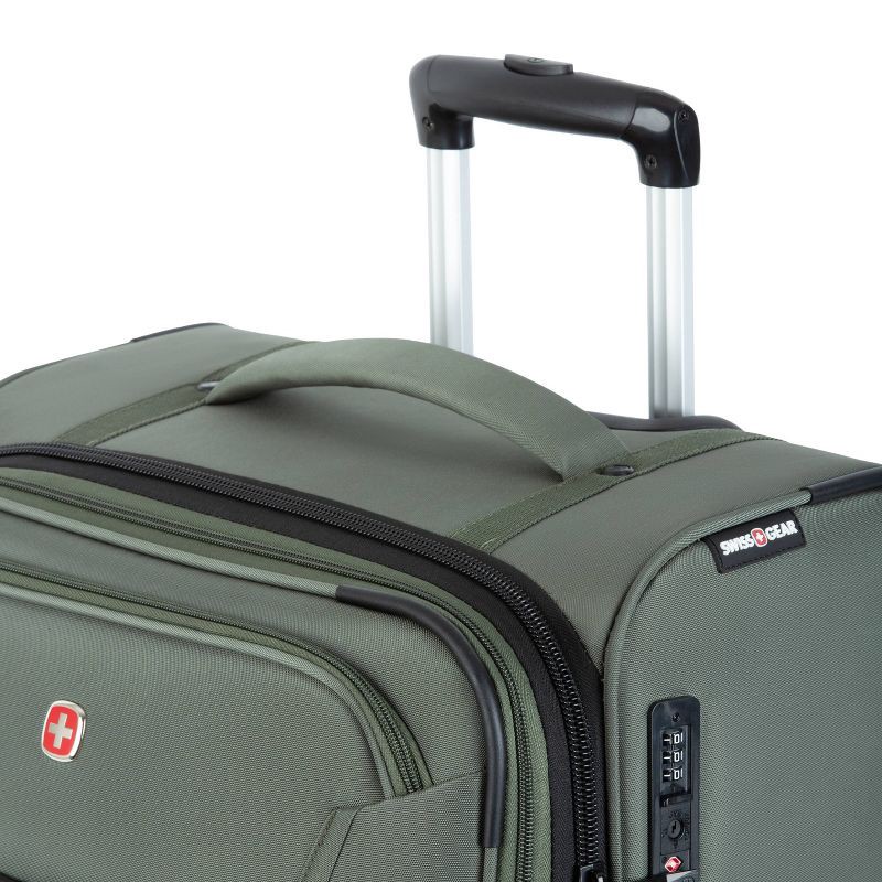 slide 8 of 14, SWISSGEAR Zurich Softside Medium Checked Spinner Suitcase - Green: Tear-Resistant Luggage, 1 ct