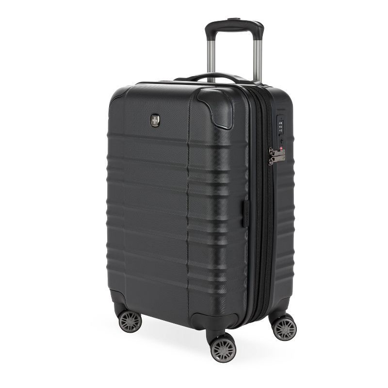 slide 1 of 11, SWISSGEAR Cascade II Hardside Carry On Spinner Suitcase - Black, 1 ct
