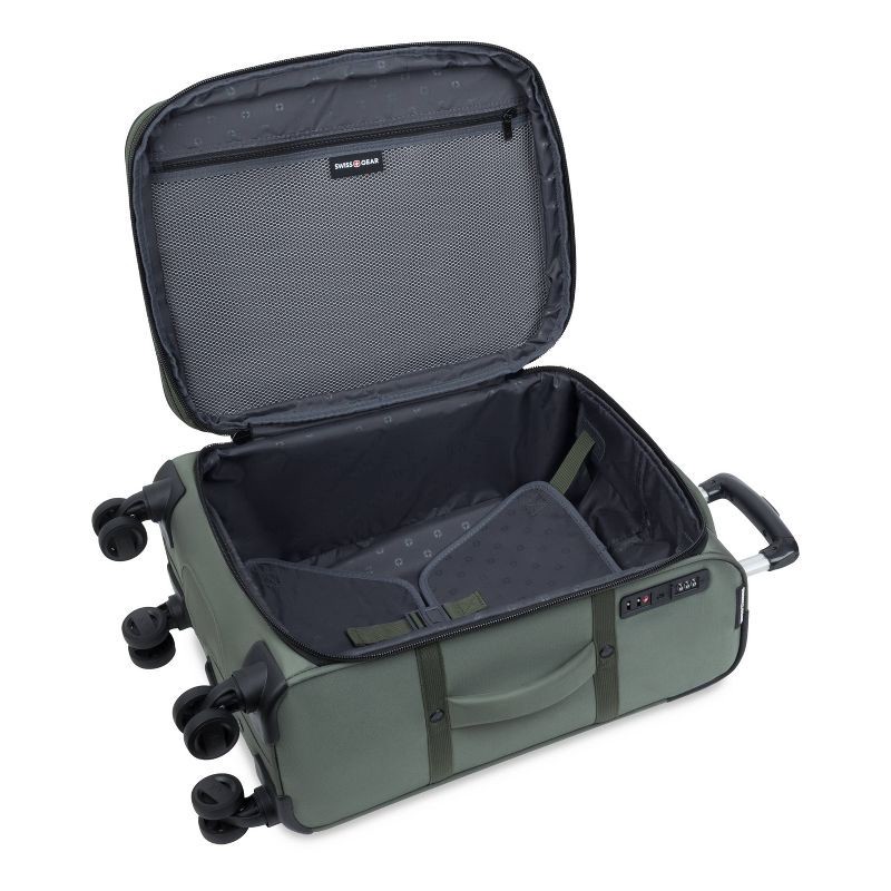 slide 14 of 14, SWISSGEAR Zurich Softside Carry On Spinner Suitcase - Green: 8-Wheel Tear-Resistant Design, 1 ct
