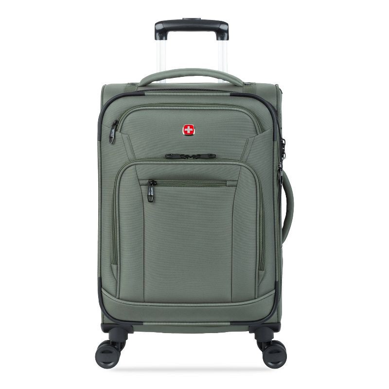 slide 8 of 14, SWISSGEAR Zurich Softside Carry On Spinner Suitcase - Green: 8-Wheel Tear-Resistant Design, 1 ct
