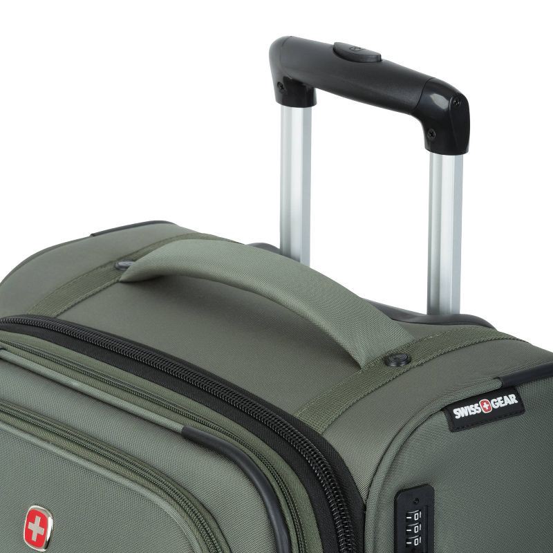 slide 9 of 14, SWISSGEAR Zurich Softside Carry On Spinner Suitcase - Green: 8-Wheel Tear-Resistant Design, 1 ct