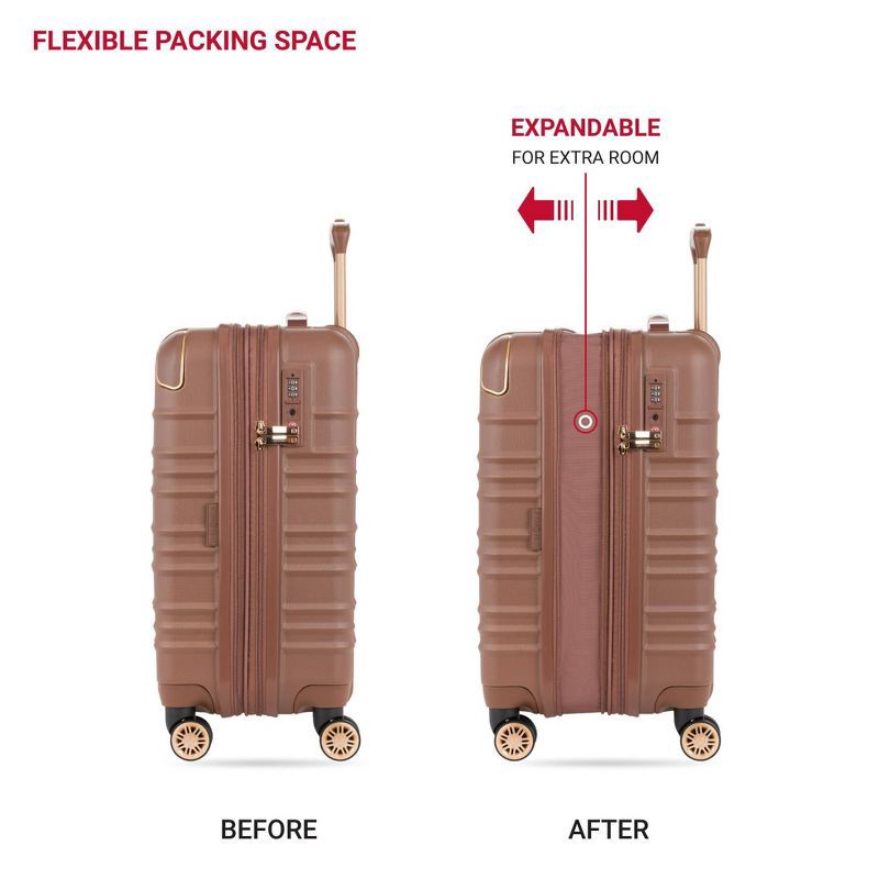 slide 5 of 13, SWISSGEAR Cascade II Hardside Carry On Spinner Suitcase - Maple: 8-Wheel Solid Design, 1 ct