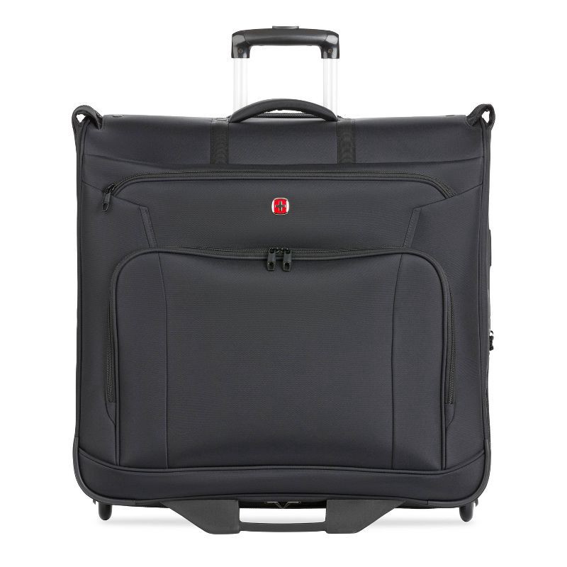 slide 8 of 14, SWISSGEAR Zurich Garment Bag - Black: Softside Spinner Luggage, 1 ct