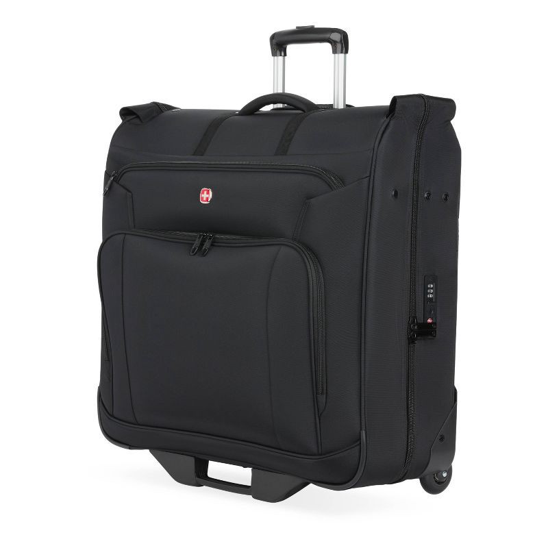 slide 1 of 14, SWISSGEAR Zurich Garment Bag - Black: Softside Spinner Luggage, 1 ct