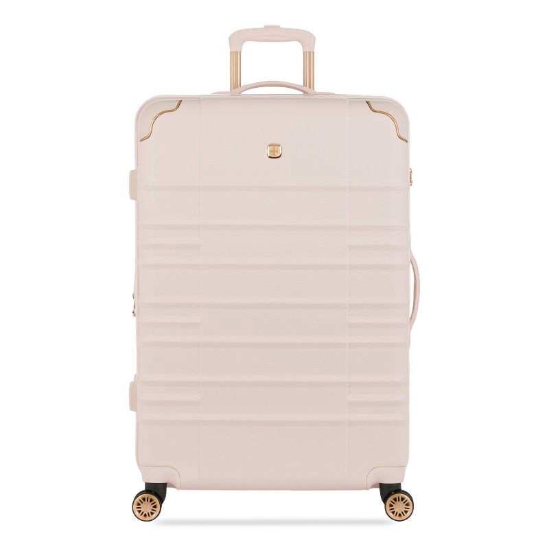 slide 2 of 12, SWISSGEAR Cascade II Hardside Large Checked Spinner Suitcase - Rose, 1 ct