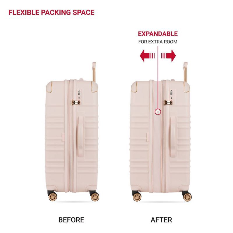 slide 5 of 12, SWISSGEAR Cascade II Hardside Large Checked Spinner Suitcase - Rose, 1 ct
